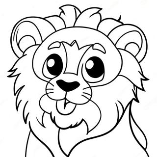 Donserige Baba Leeuw Wat Brul Inkleurblad 116054 51514