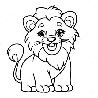 Donserige Baba Leeuw Wat Brul Inkleurblad 116054 51515