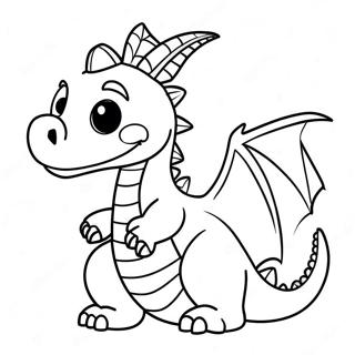 Vriendelike Draak Marionet Sjabloon Inkleurblad 116365 51754