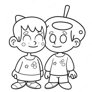 Timmy Turner En Jimmy Neutron Inkleurblad 116774-52229