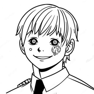 Ken Kaneki Met Een Oog Inkleurblad 116853-52299