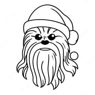 Chewbacca In N Kersvader Hoed Inkleurblad 116927-52346