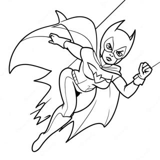 Batgirl In Aksie Inkleurblad 117134-52498