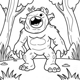 Eng Monster In Die Woud Inkleurblad 117338-52657