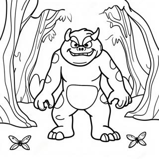 Eng Monster In Die Woud Inkleurblad 117338-52658