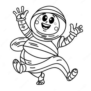 Gelukkige Mummie Wat Dans Inkleurblad 117366-52687