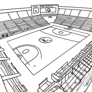 Phoenix Suns Basketbalbaan Inkleurblad 117496-52791