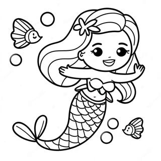 Majestueuse Meermin Wat Met Vis Swem Inkleurblad 117805 53023