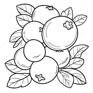 Realistiese Bloubessie Kluster Inkleurblad 117935-53121