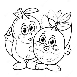 Cartoon Bloubessie Vriende Inkleurblad 117936-53125