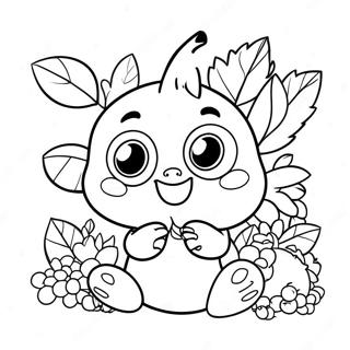 Cartoon Bloubessie Vriende Inkleurblad 117936-53128