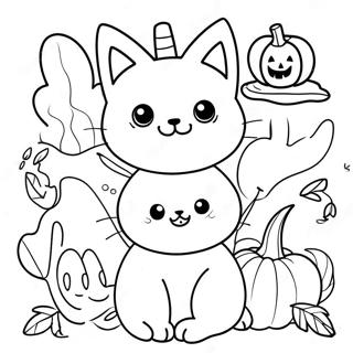 Halloween Katte Inkleurblad 118651-53782