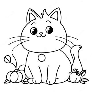 Speelse Pampoen Kat Inkleurblad 118653 53791