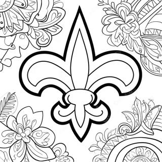 New Orleans Saints Logo Inkleurblad 119012-54065