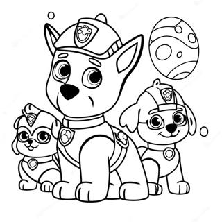 Paw Patrol Paas Inkleurblad 119112-54144