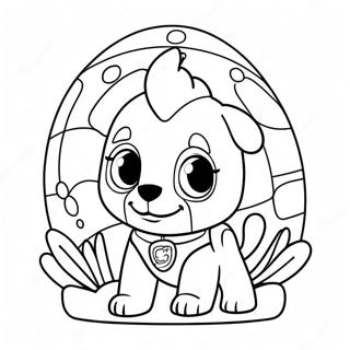 Charmante Paw Patrol Paasei Inkleurblad 119113-54145