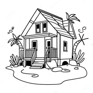 Gemoedelike Strandhuis Inkleurblad 119629-54547