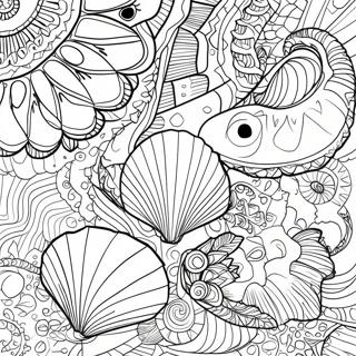 Fyn Seashell Patrone Inkleurblad 119735-54643