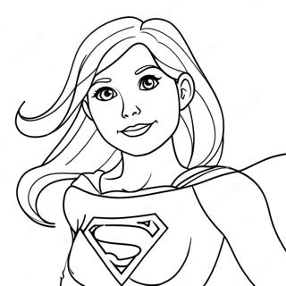 Supergirl Inkleurbladsye