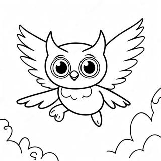 Owlette Wat Deur Die Lug Soar Inkleurblad 11996-167