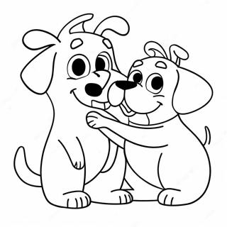 Speelse Kathond Duo Inkleurblad 120017-54852