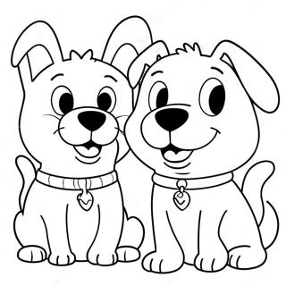 Gelukkige Kathond Vriende Inkleurblad 120018-54856