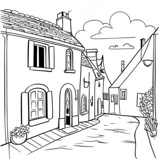 Charmante Franse Dorp Inkleurblad 120965-55783