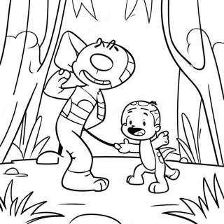 Calvin En Hobbes Verken Die Jungle Inkleurblad 121042-55852