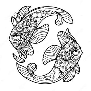 Pisces Sterreteken Inkleurblad 121217-55975