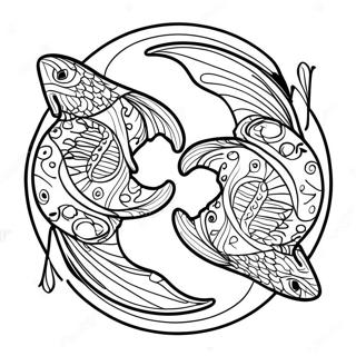 Pisces Sterreteken Inkleurblad 121217-55976