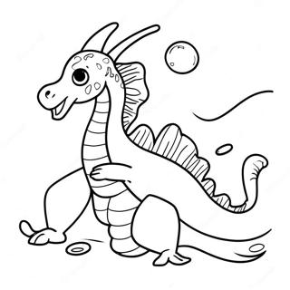 Speelse See Draak Inkleurbladsy 121505-56182