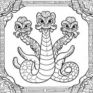 Drie Koppige Hydra Inkleurblad 121580-56239