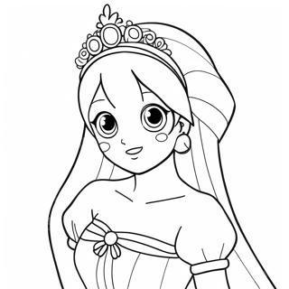 Anime Prinses Inkleurbladsye