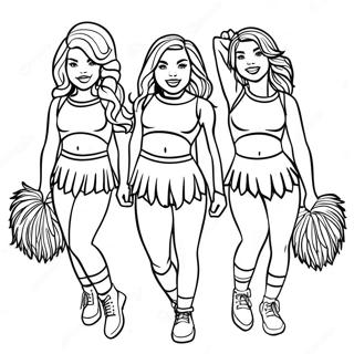 Broncos Cheerleaders Inkleurblad 121658 56304