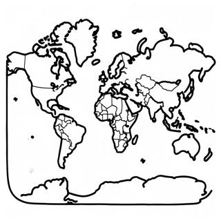 Kleurvolle Wereldkaart Inkleurblad 121836-56440