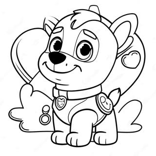 Paw Patrol Valentynsdag Inkleurbladsye