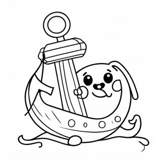 Oulike Karikatuur Anker Inkleurblad 122373 56915