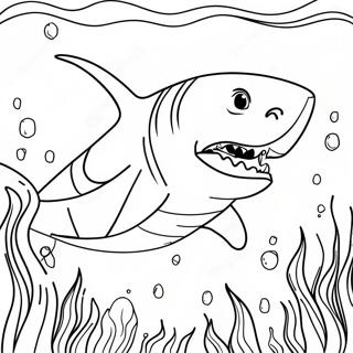 Groot Wit Haai Wat Swem Inkleurblad 122476-56995