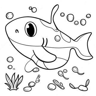 Kleurvolle Karikatuur Haai Inkleurblad 122477-56997