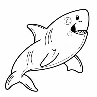 Kleurvolle Karikatuur Haai Inkleurblad 122477-56999