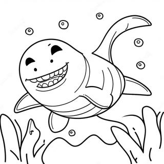 Vriendelike Haai Met N Glimlag Inkleurblad 122478-57004