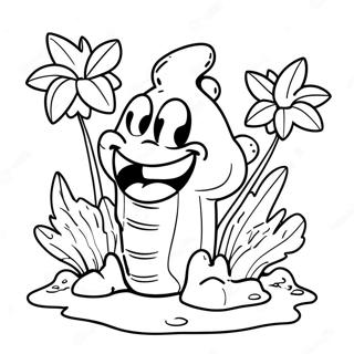 Woedende Piranha Plant Inkleurblad 122632-57118
