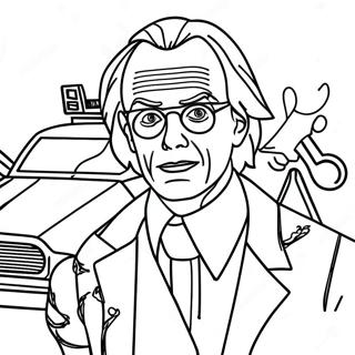 Doc Brown Met Tydmasjien Inkleurblad 122684-57159