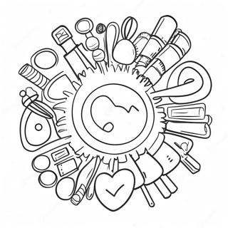 Kleurvolle Gesondheidsbewustheid Plakkaat Inkleurblad 122967-57376