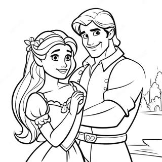 Rapunzel En Flynn Inkleurblad 122992-57390