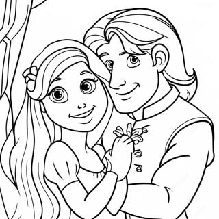Rapunzel En Flynn Inkleurblad 122992-57392