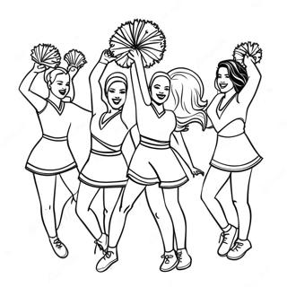 Broncos Cheerleaders Wat Optree Inkleurblad 123096-57483