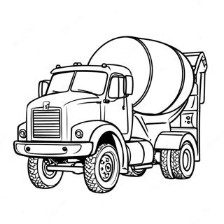 Cement Truck Inkleurbladsye