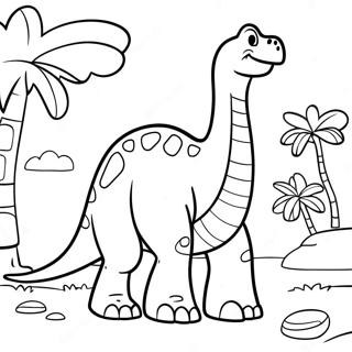 Brontosaurus Inkleurblad 123506-57790