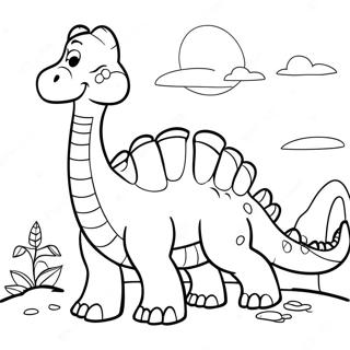 Brontosaurus Inkleurblad 123506-57792